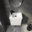 Ensemble de meuble-lavabo mural 20 po avec lavabo en céramique, armoire de rangement avec portes, ensemble d'armoire de salle de bain