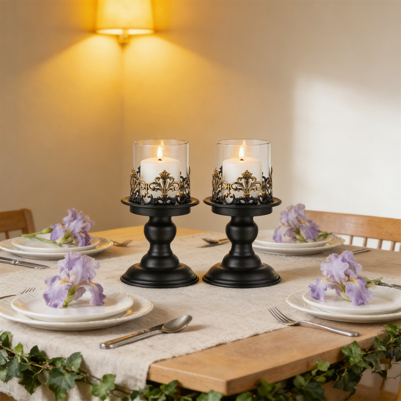 Metal Tabletop Candlestick