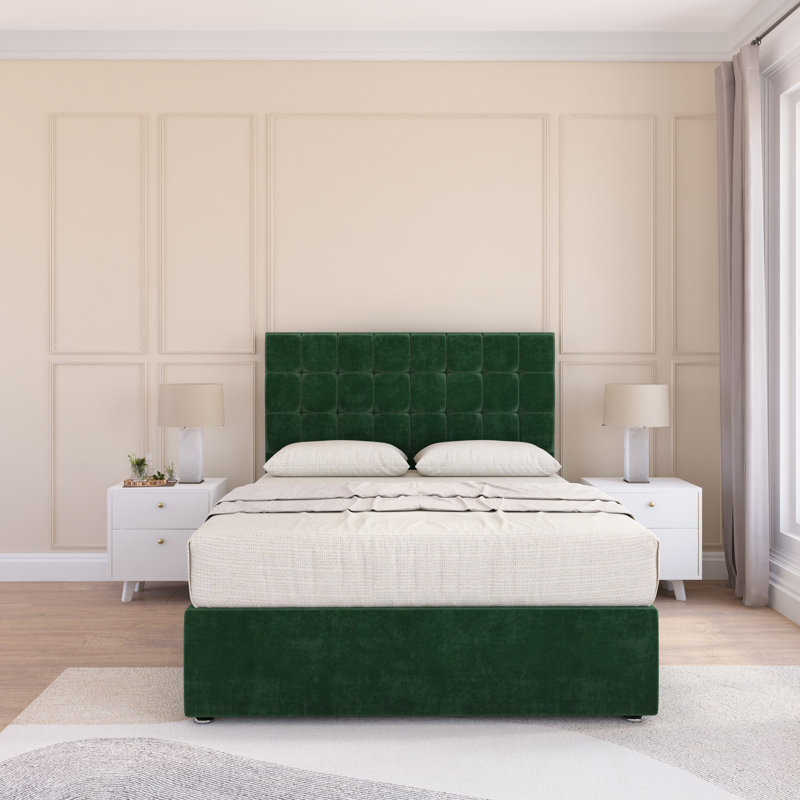Upholstered Bed, Kingsize (5'), Emerald