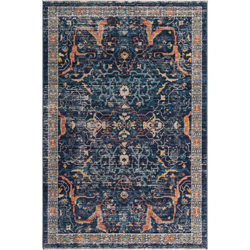 Alkire Floral Indoor Rug, Rectangle 5'3" x 8'