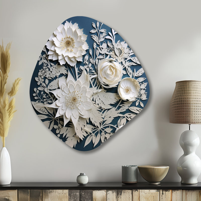 Whitehaven - Bouquet de nébuleuse, art mural asymétrique en métal, H 35 po x l 31 po x P 1 po