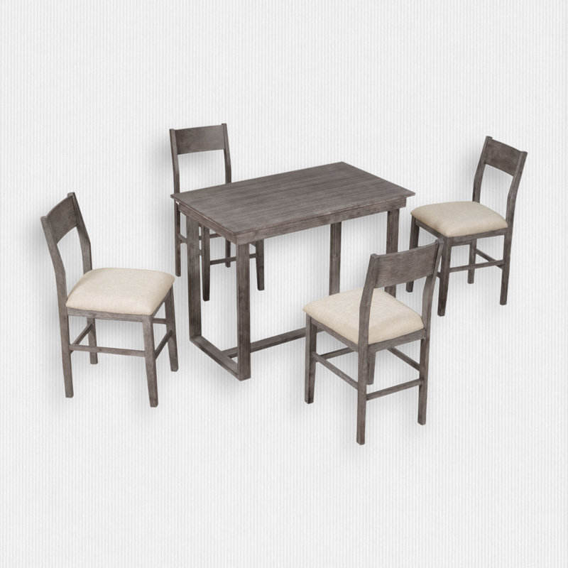 Ensemble repas pour quatre personnes, gris