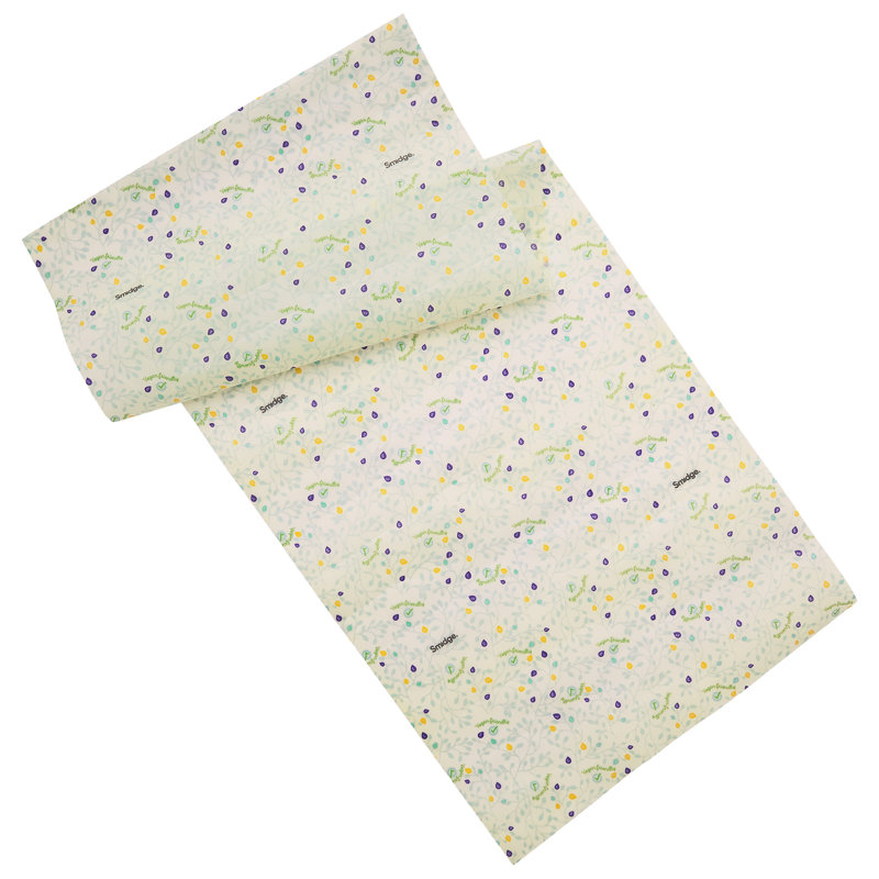 Smidge Beeswax Food Wrap Roll, Wave Print, 39.5cm H x 3cm W