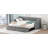 Twin XL To King Size Upholstered Daybed With Two Drawers, Gray-51616209