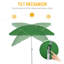 Arlmont & Co. Arc. Parasol de plage 6 pi avec sac de transport inclinable réglable pour l'extérieur-1097125382