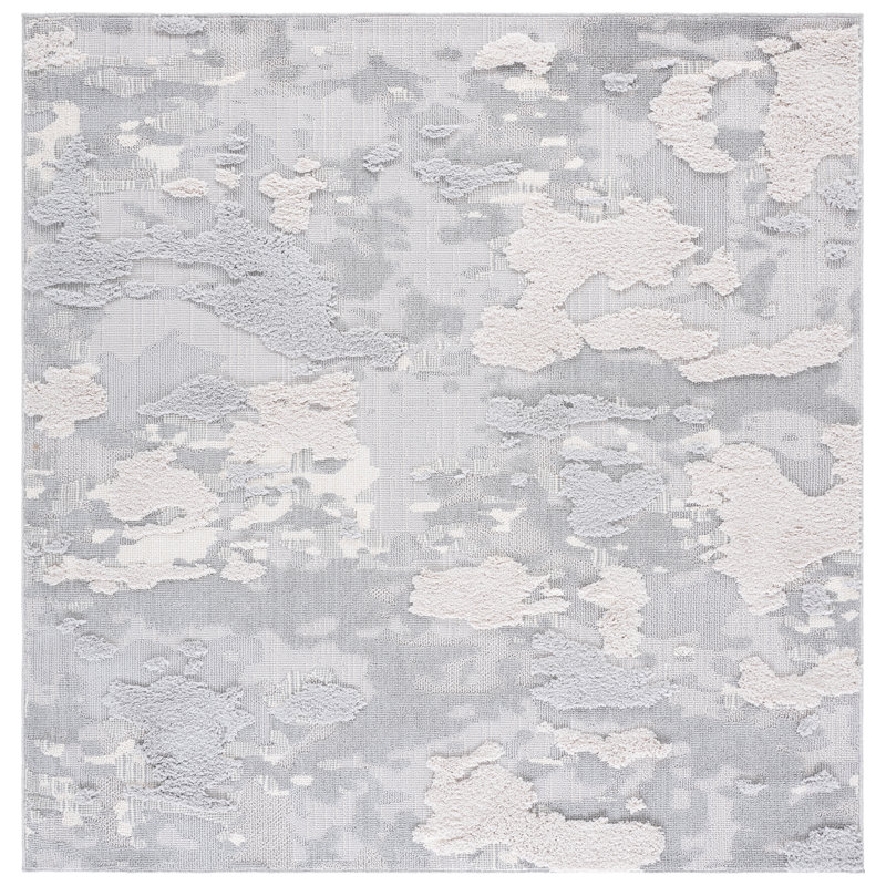 Trends 100 Performance Abstract Rug, Square 6'7"