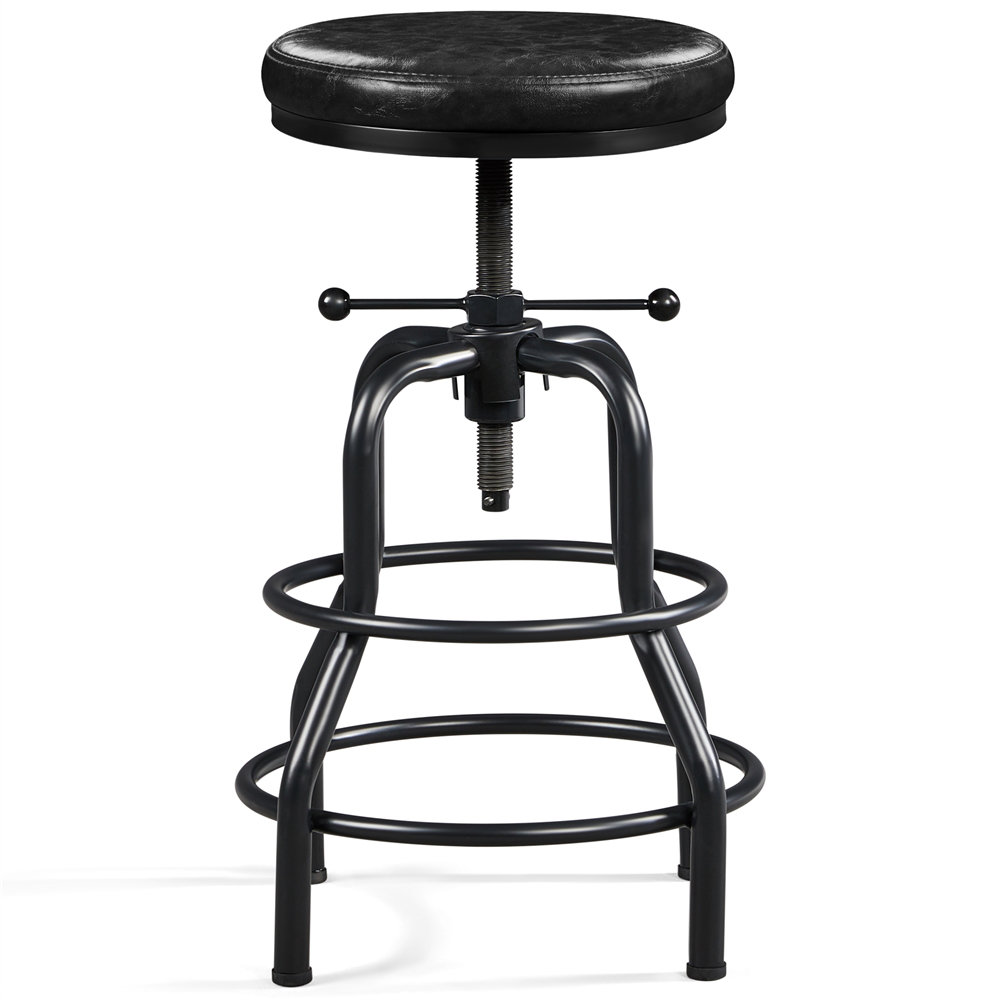 Palmquist Swivel Upholstered Adjustable Height Counter Stool with Metal Frame Trent Austin Design® 