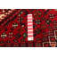 Tapis rouge rétro Evey 5 pi 3 po x 8 pi 0 po