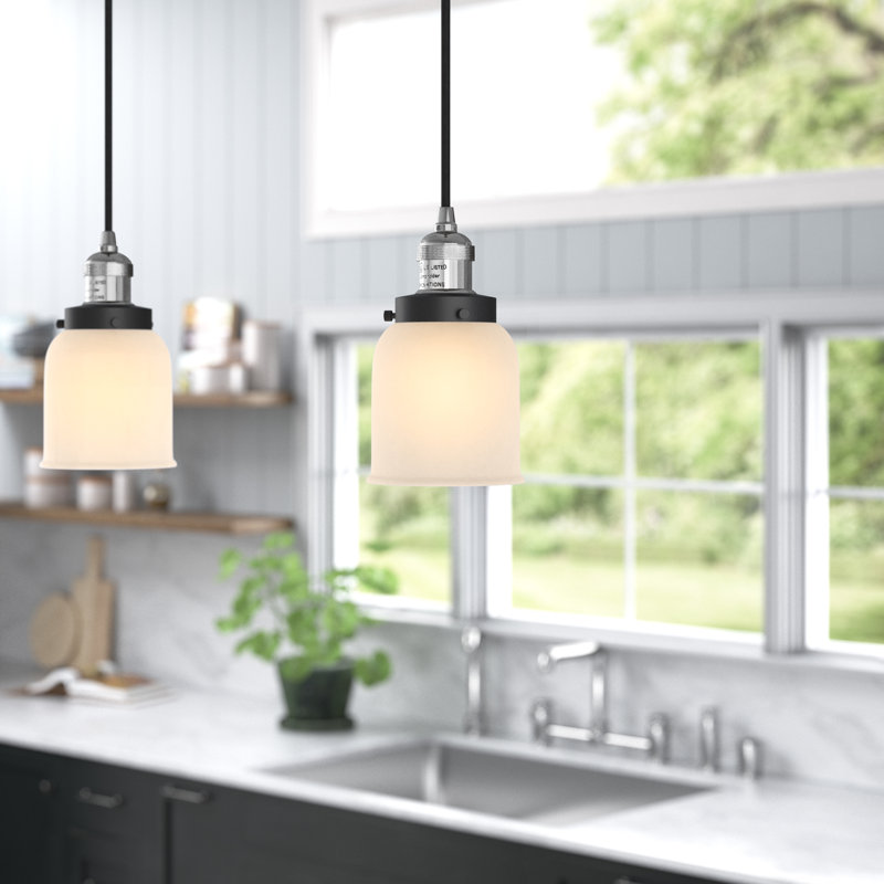 Clara 1 - Light Single Pendant, Plated Smoke, Polished Nickel with Matte Black accents