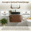 Meuble-lavabo mural simple lavabo de 61 cm (24 po) avec comptoir en marbre reconstitué

Au-dessus-926626352