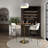 Travis 24" Square Bar Height Table With MDF Top And Stainless Steel Pedestal Base - Dining Table For Modern Home And Kitchen-235228639-235228637
