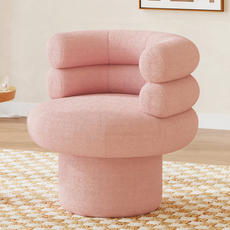 Fauteuil d'appoint pivotant à 360 °, Rose