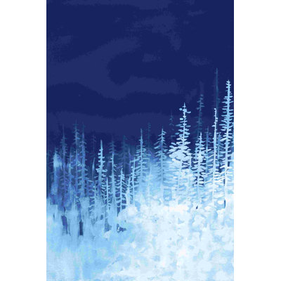 Bleu aquarelle forêt