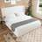 Boucle Bed Frame, Upholstered Cloud Bed Frame With Headboard, Solid Wood Legs And Slats, No Box Spring Needed-855453990