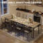 Ensemble de salle à manger 5 pièces de style ferme, gain de place, pour 4 personnes, avec table et chaises rembourrées, compact et facile à nettoyer, pour la cuisine et la salle à manger – Gris-1828405619-1828405617