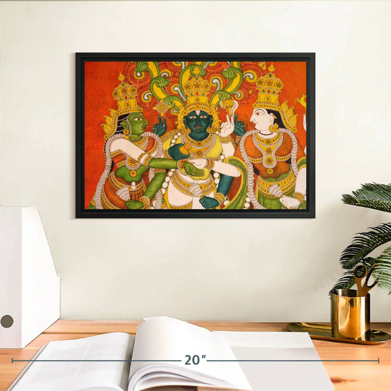 Murale Adella Meenakshi, H 9 po x l 13 po