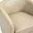 Applewold Upholstered Cream Faux Leather Swivel Barrel Chair with Solid Wood Base-192044272
