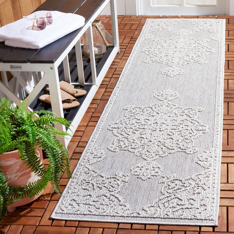 Tapis oriental intérieur / extérieur Global Performance, Tapis de couloir 2 pi 2 po x 8 pi