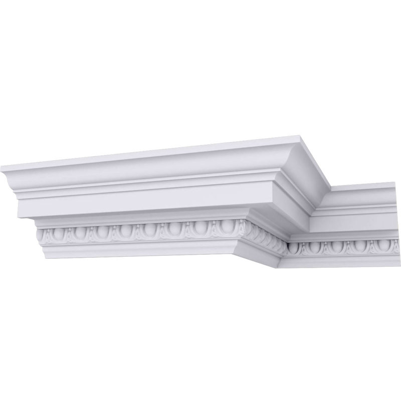 Moulure couronnée en forme d'œuf et de fléchettes Sussex H 3 1/2 po x P 3 1/2 po x P 5 po x L 94 1/2 po