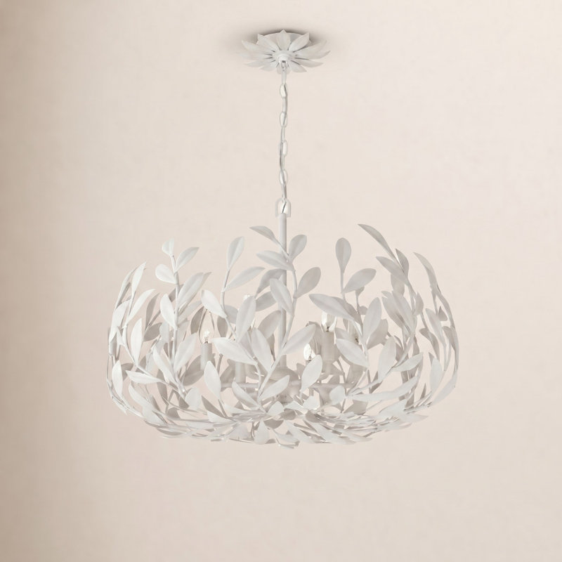 Conde 6 - Light Dimmable Globe Chandelier, Matte White