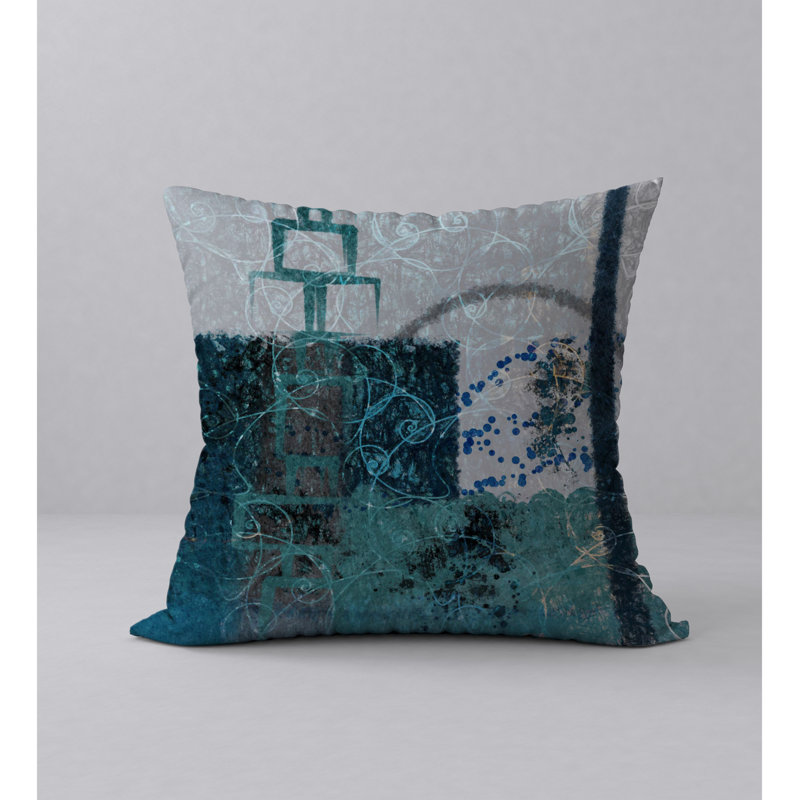 Housse de coussin décorative carrée galbés polyvalente, 18 po x 18 po