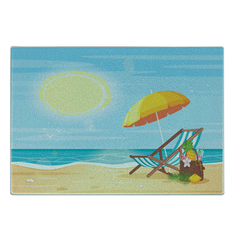 Multicolore planche à découper en verre trempé Ambesonne