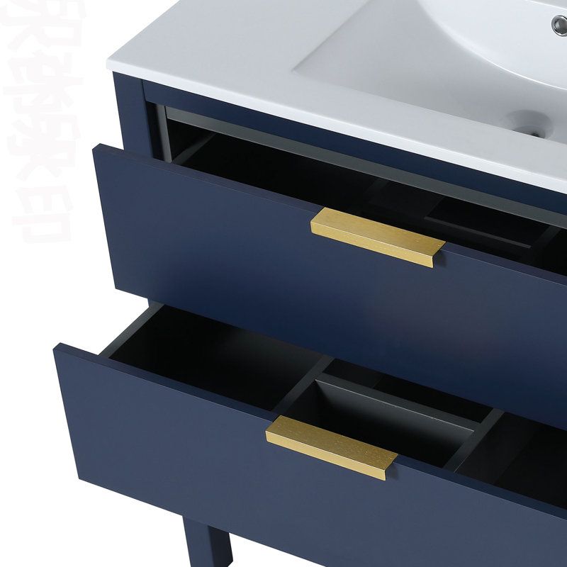Ensemble de meuble-lavabo simple 36 po, Bleu marine