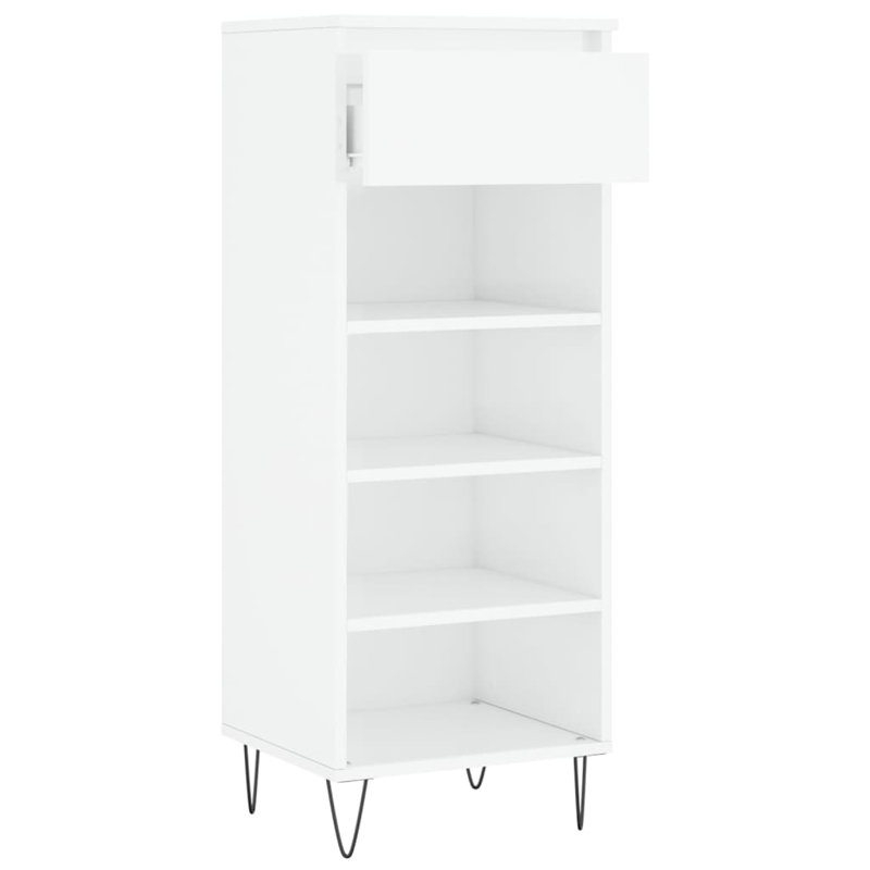4 Pair Shoe Storage Cabinet, High Gloss White