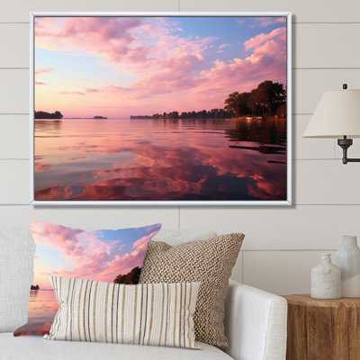 «Pink Sky Serenity At Dawn», reproduction sur toile