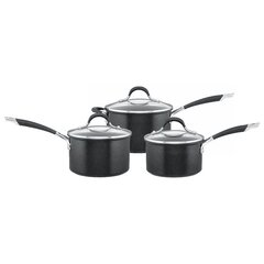 Tefal Induction G155S844 Non-Stick Cookware Set 8 Pieces-Black, saucepans,  Aluminium