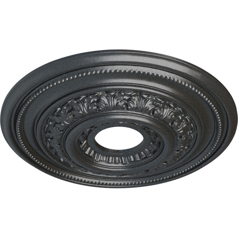 Médaillon de plafond H 17,625 po x l 17,625 po x P 1,875 po Orleans, Étain