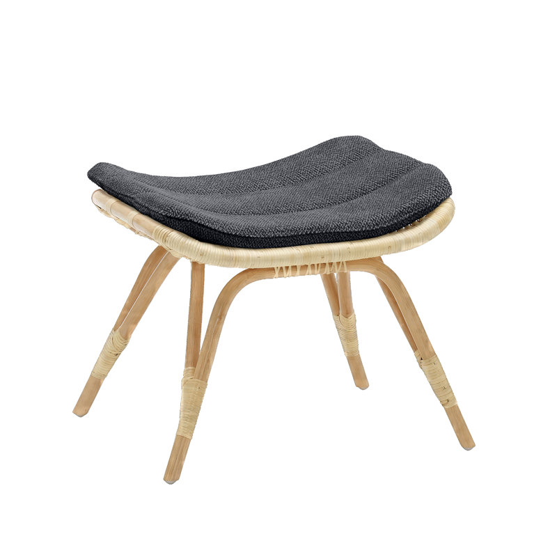Monet Foot Stool, Gray, Natural