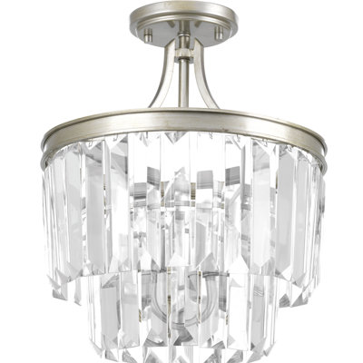 Galene 3 Light Glass Semi Flush Mount