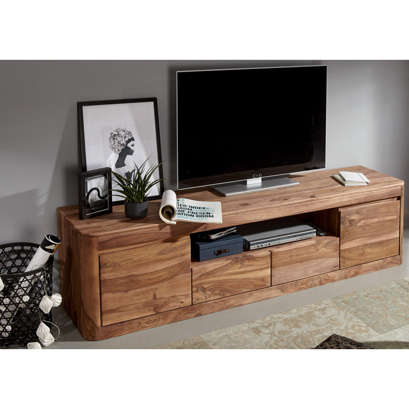 Toronto TV Stand for TVs up to 88", Smoked Cherry