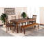 Chaise d'appoint cloutée en bois massif clermont-303985518