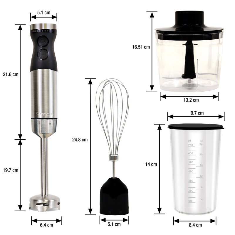 Kenmore Immersion Hand Blender Handheld Blending Stick Food Chopper