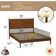 Haven Solid Wood Bed Frame with Headboard, Scandinavian Platform Bed  All Mattress Support, 800 lbs Capacity, 5 Years Warranty