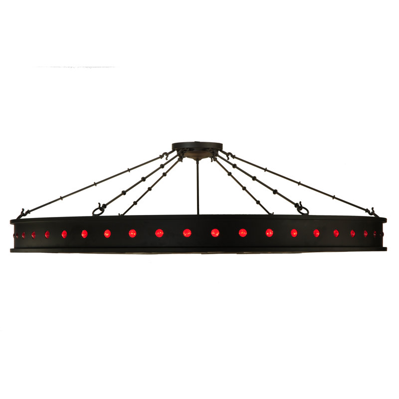 Plafonnier semi-encastré 72 po 16 lumières Jules