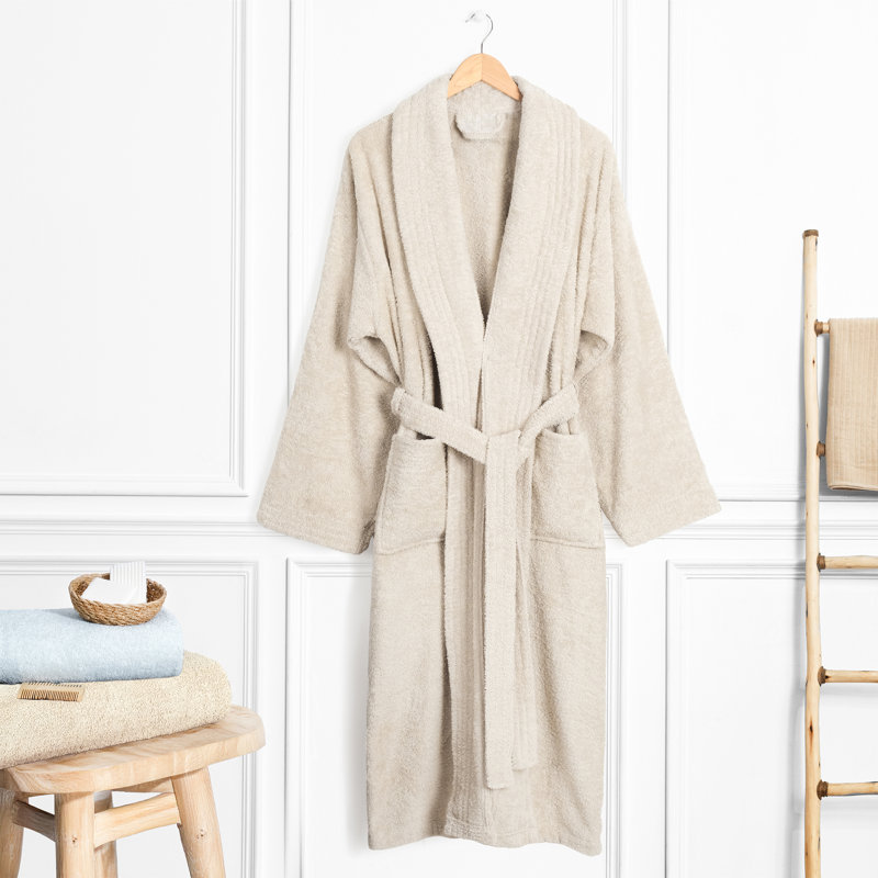 Peignoirs turcs 100% coton, robes pour hommes légères et absorbantes, M, Beige