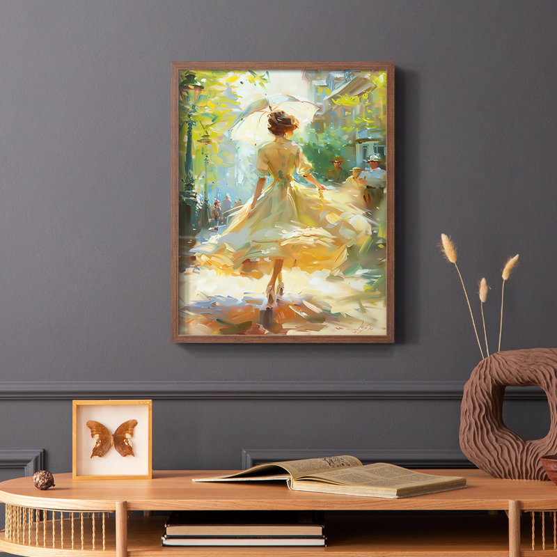 WOMEN-CCXCVI - Reproduction encadrée de la meilleure galerie, prête à être accrochée, Noyer, H 20 po x l 16 po