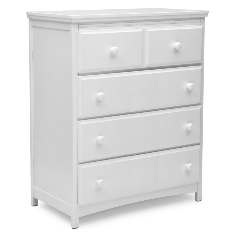 Commode 4 tiroirs Emerson, Blanc Bianca