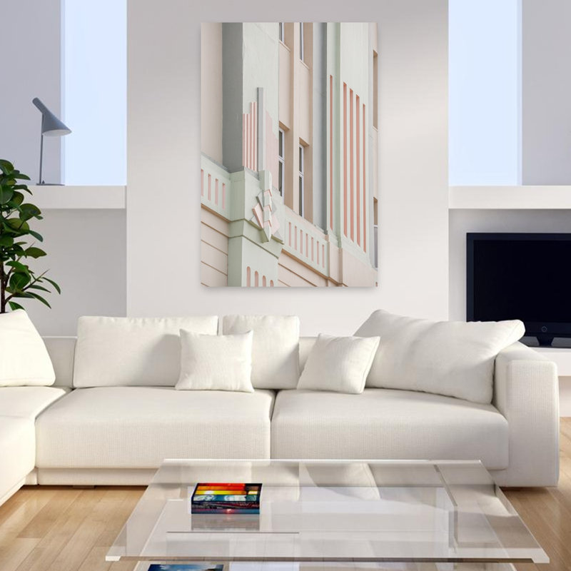 Art contemporain contemporain, architecture abstraite, H 48 po x l 32 po