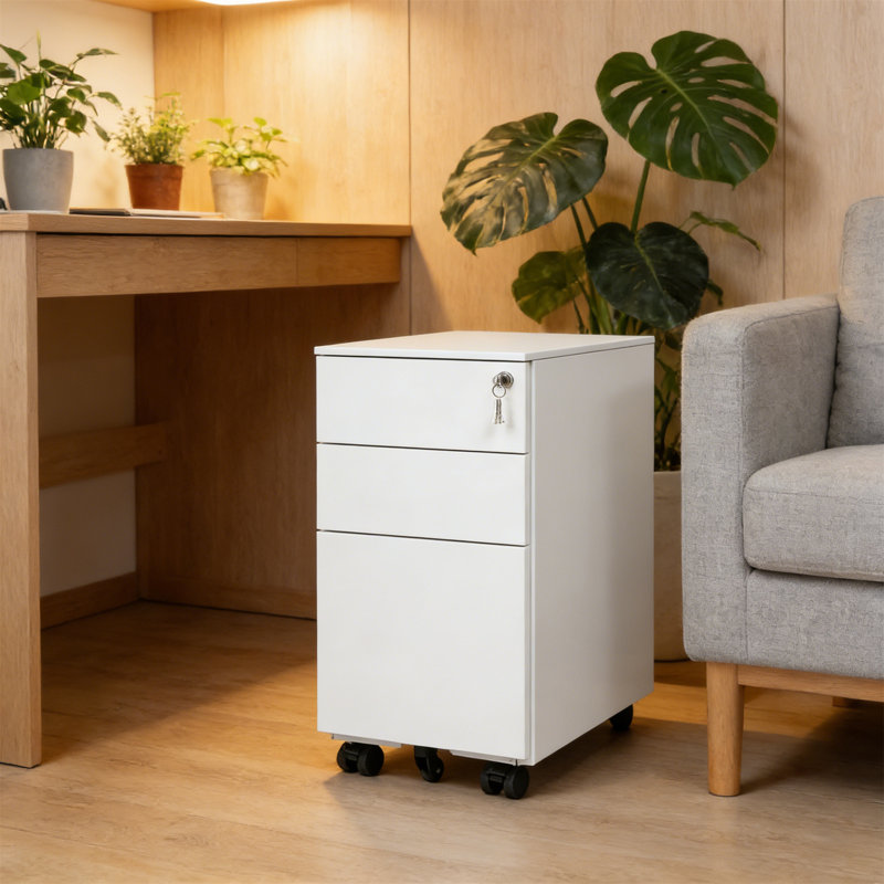 45cm Wide 3 -Drawer Mobile File Cabinet