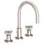 East Linear Widespread Bathroom Faucet with Drain Assembly-504553925