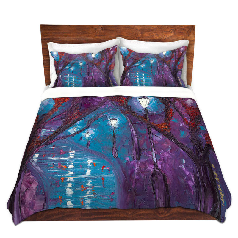 Ensemble de housse de couette minuit soliloquy, 1 housse de couette grand + 2 taies standards