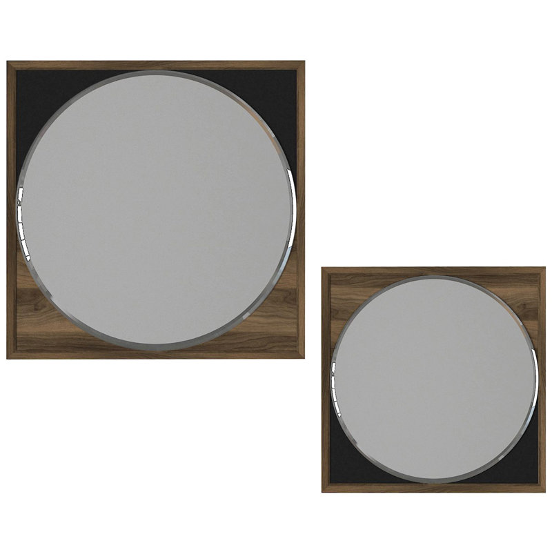 Ellon Wood Flat Wall Mirror