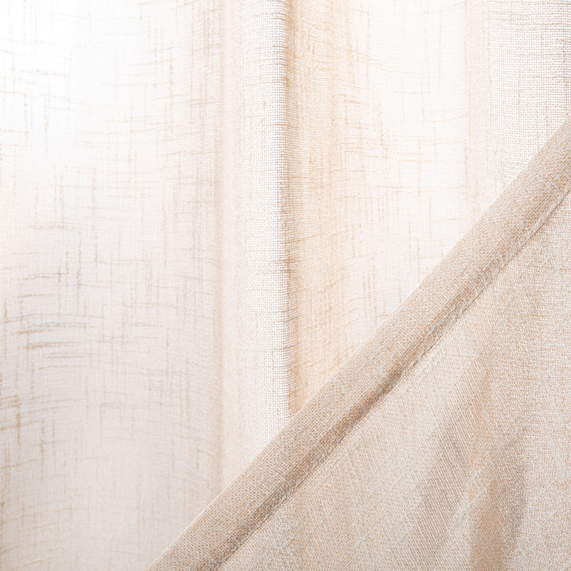 Rhoden Sheer Curtain Single Panel, 52" W x 96" L, White