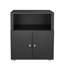 Mobile File Cabinet with Wheels & 2 Locking Doors – Rolling Steel Printer Stand with Open Shelf, Modern Filing Cabinet on Casters for Home Office, Lateral File Cabinet Organizer-130827556-130827558