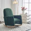 Chaise berçante en tissu avec repose-pieds Teddy-702460788