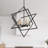 Camerlengo 6-Light Rustic Farmhouse Lantern Adjustable Height Dimmable Black Chandelier Light Fixture